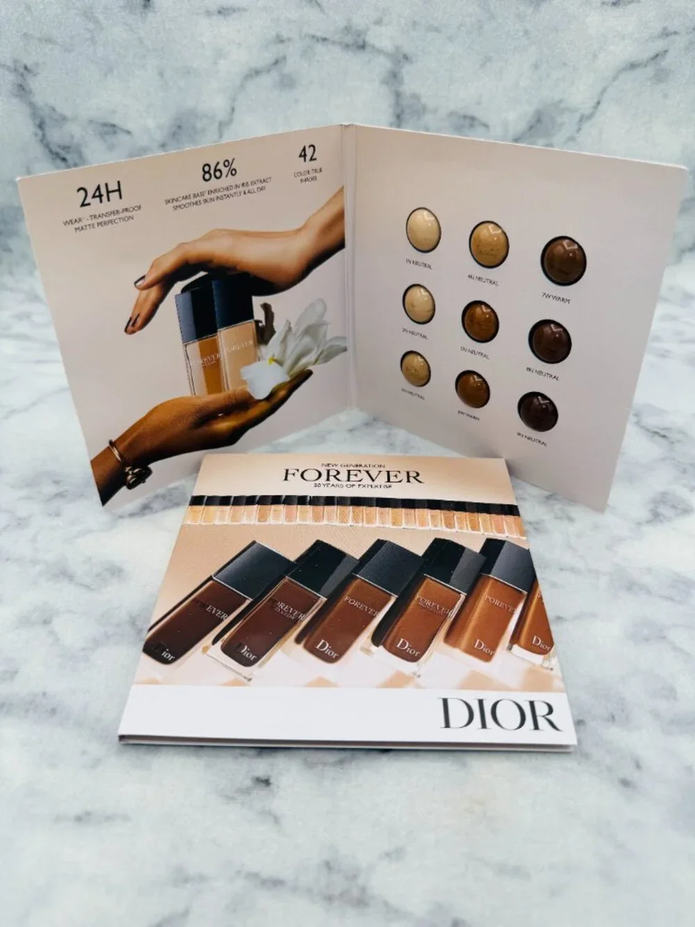 DIOR Beauty Gift Set-Generation Forever Foundation 9 Shades,Warm&Neutral-2pc-NEW